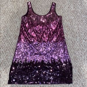 Sequined Ombre Mini Dress